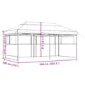 Miniatyrbild 9 av 9: vidaXL Pop-Up hopfällbart partytält med 3 sidoväggar svart