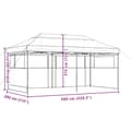 Miniatyrbillede 9 af 9: vidaXL foldbart pop-up festtelt med 4 sidevægge brun