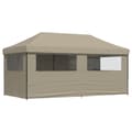 Miniatyrbillede 5 af 10: vidaXL foldbart pop up-festtelt med 4 sidevægge gråbrun
