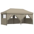 Miniatyrbillede 7 af 10: vidaXL foldbart pop up-festtelt med 4 sidevægge gråbrun