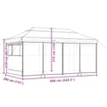 Miniatyrbillede 10 af 10: vidaXL foldbart pop up-festtelt med 4 sidevægge gråbrun
