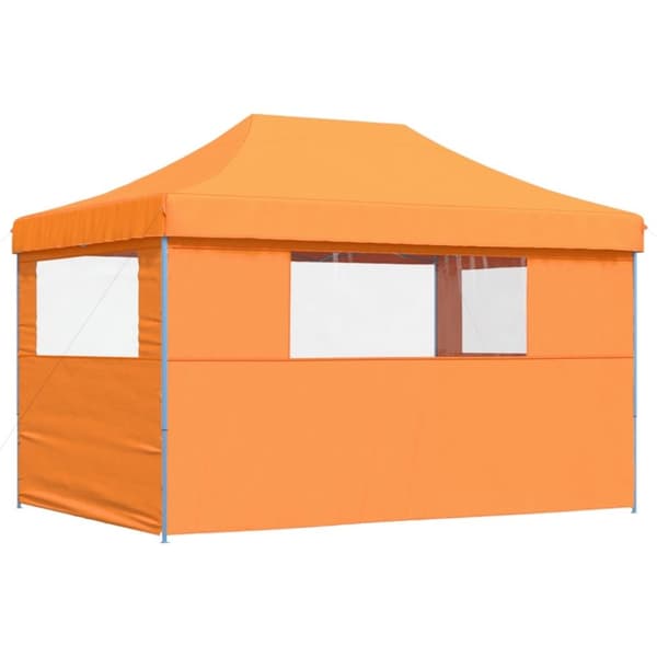 vidaXL foldbart pop-up festtelt med 3 sidevægge orange