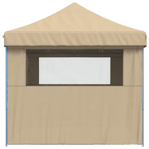 vidaXL foldbart pop-up festtelt med 4 sidevægge beige