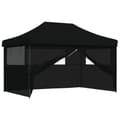 Miniatyrbillede 7 af 10: vidaXL foldbart pop-up festtelt med 4 sidevægge sort