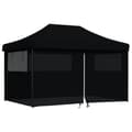 Miniatyrbillede 2 af 10: vidaXL foldbart pop-up festtelt med 4 sidevægge sort