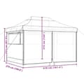 Miniatyrbillede 10 af 10: vidaXL foldbart pop-up festtelt med 4 sidevægge terracotta