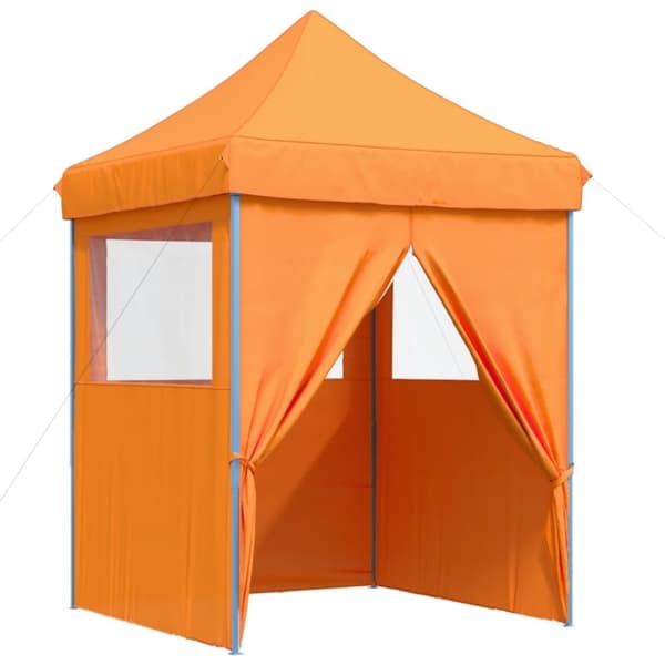 vidaXL Pop-Up hopfällbart partytält med 4 sidoväggar ORANGE