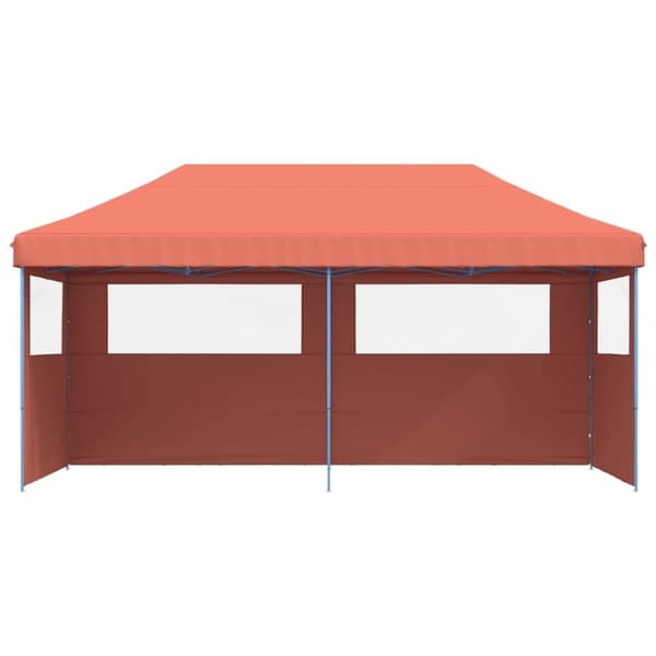 vidaXL foldbart pop-up festtelt med 3 sidevægge terracotta