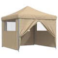 Pikkukuva 6 / 10: vidaXL Taitettava pop-up juhlateltta 4 sivuseinällä beige