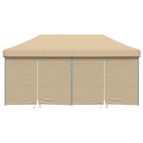 vidaXL foldbart pop-up festtelt med 4 sidevægge beige