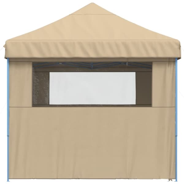 vidaXL foldbart pop-up festtelt med 4 sidevægge beige