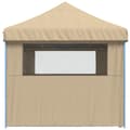 Miniatyrbild 4 av 10: vidaXL Pop-Up hopfällbart partytält med 4 sidoväggar beige