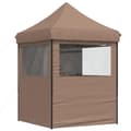 Miniatyrbillede 5 af 10: vidaXL foldbart pop-up festtelt med 4 sidevægge brun