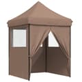 Miniatyrbillede 7 af 10: vidaXL foldbart pop-up festtelt med 4 sidevægge brun