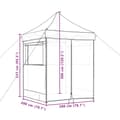 Miniatyrbillede 10 af 10: vidaXL foldbart pop-up festtelt med 4 sidevægge brun