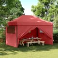 Miniatyrbillede 1 af 10: vidaXL foldbart pop up-festtelt med 4 sidevægge bordeaux