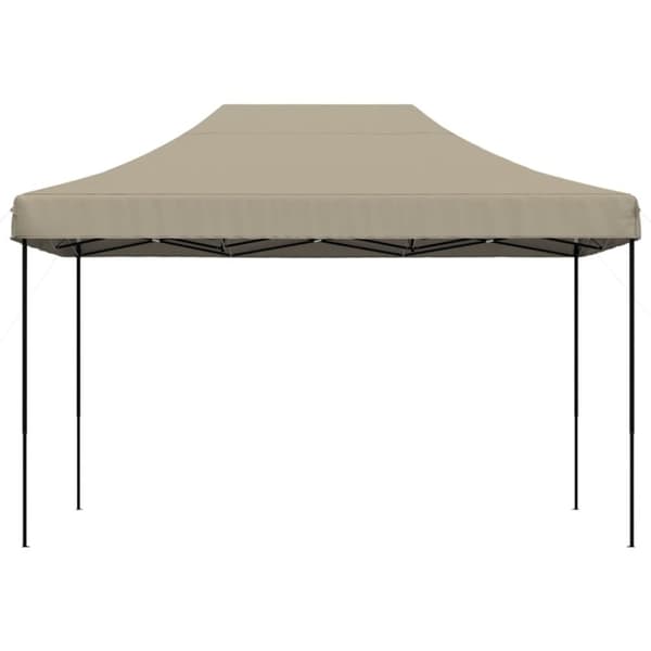 vidaXL pop op-festtelt 410x279x315 cm foldbart gråbrun