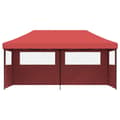 Miniatyrbillede 3 af 9: vidaXL foldbart pop up-festtelt med 3 sidevægge bordeaux