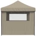 Miniatyrbild 4 av 9: vidaXL Pop-Up hopfällbart partytält med 3 sidoväggar taupe