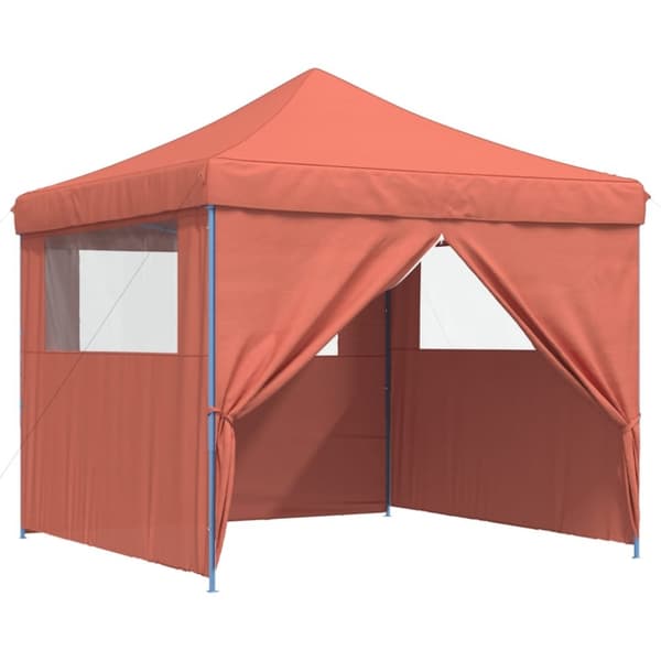 vidaXL Taitettava pop-up juhlateltta 4 sivuseinällä terrakotta
