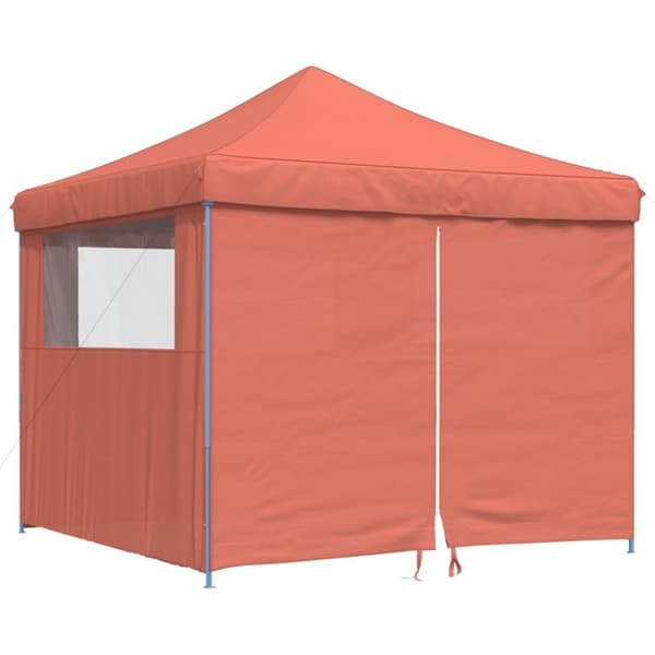 vidaXL Taitettava pop-up juhlateltta 4 sivuseinällä terrakotta