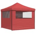 Miniatyrbillede 5 af 10: vidaXL foldbart pop up-festtelt med 4 sidevægge bordeaux