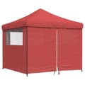 Miniatyrbillede 2 af 10: vidaXL foldbart pop up-festtelt med 4 sidevægge bordeaux