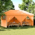 Miniatyrbilde 1 av 10: vidaXL Sammenleggbart partytelt pop-up med 4 sidevegger oransje