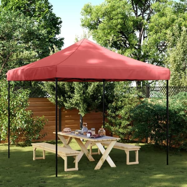vidaXL Sammenleggbart partytelt pop-up burgunder 292x292x315 cm