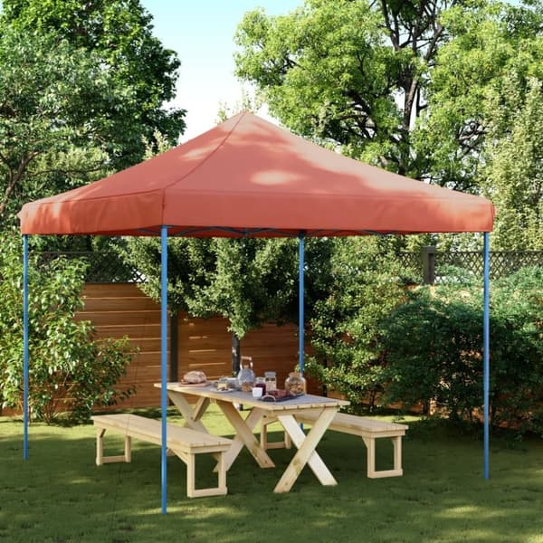 vidaXL Taitettava pop-up juhlateltta terrakotta 292x292x315 cm