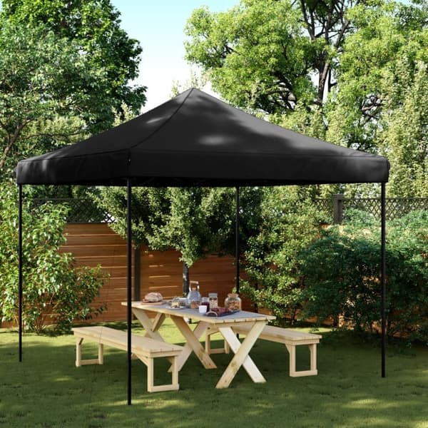 vidaXL Pop-Up hopfällbart partytält 292x292x315 cm svart