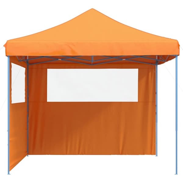 vidaXL foldbart pop-up festtelt med 2 sidevægge orange