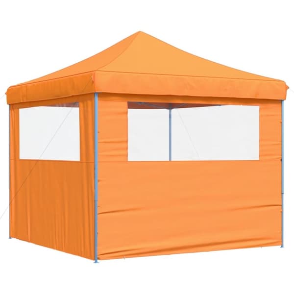 vidaXL foldbart pop-up festtelt med 2 sidevægge orange
