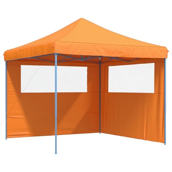 vidaXL foldbart pop-up festtelt med 2 sidevægge orange