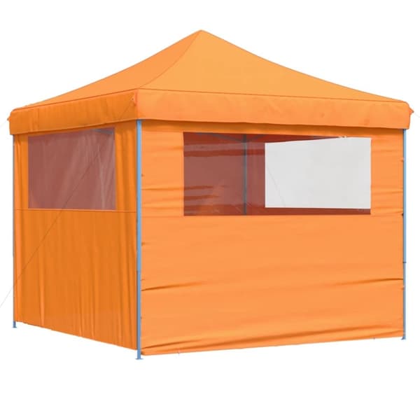 vidaXL Taitettava pop-up juhlateltta 4 sivuseinällä oranssi