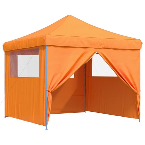 vidaXL Taitettava pop-up juhlateltta 4 sivuseinällä oranssi