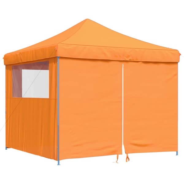 vidaXL Taitettava pop-up juhlateltta 4 sivuseinällä oranssi