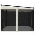 Miniatyrbillede 6 af 10: vidaXL pavillon 3x3 m mesh-vægge stål cremefarvet