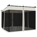 Miniatyrbillede 7 af 10: vidaXL pavillon 3x3 m mesh-vægge stål cremefarvet