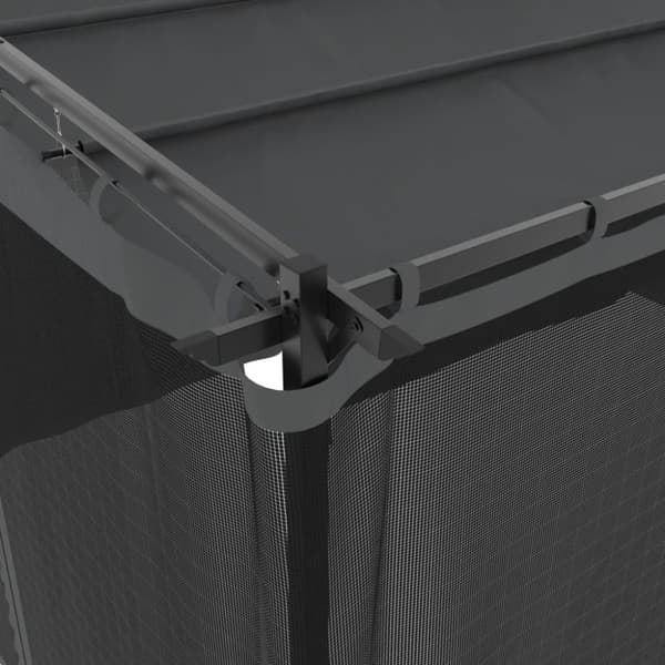 vidaXL Paviljong med nätväggar antracit 4x3 m stål