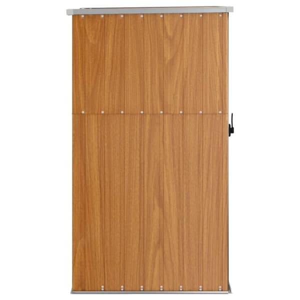 Trädgårdsskjul brun 88x89x161 cm galvaniserat stål