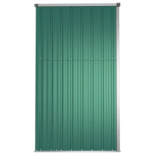 Trädgårdsskjul grön 225x89x161 cm galvaniserat stål
