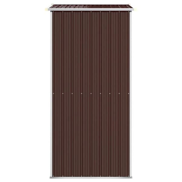 Trädgårdsskjul mörkbrun 192x108x223 cm galvaniserat stål
