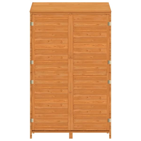 Trädgårdsbod brun 102x52x174,5 cm massivt granträ