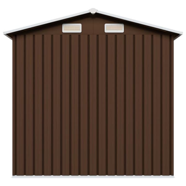 Förvaringsbod brun 204x132x186 cm stål