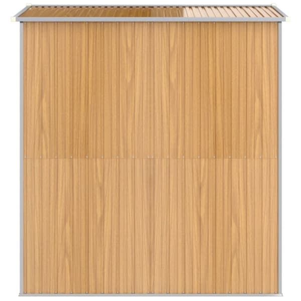 Trädgårdsskjul ljusbrun 192x191x223 cm galvaniserat stål