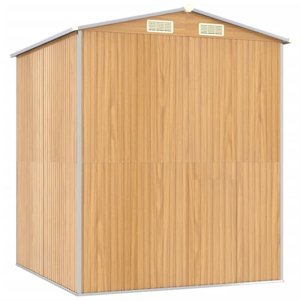 Trädgårdsskjul ljusbrun 192x191x223 cm galvaniserat stål