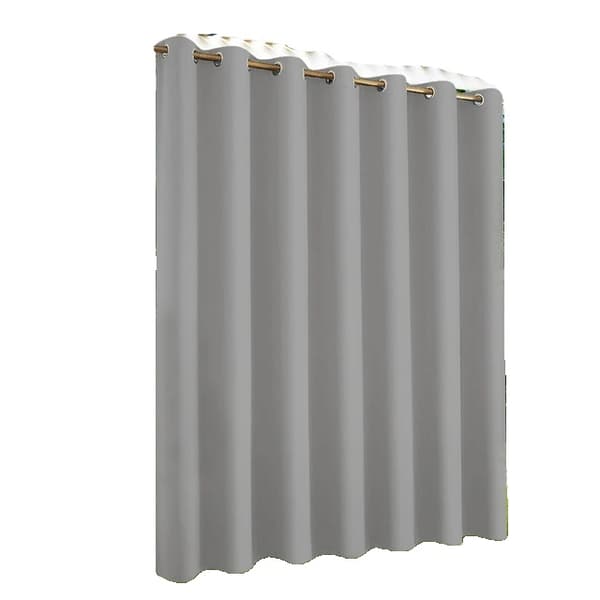 Ulkoilma verhot, vedenpitävä, auringonvalon estävä, vaaleanharmaa, W52xH108in-132x275cm, 2 kpl