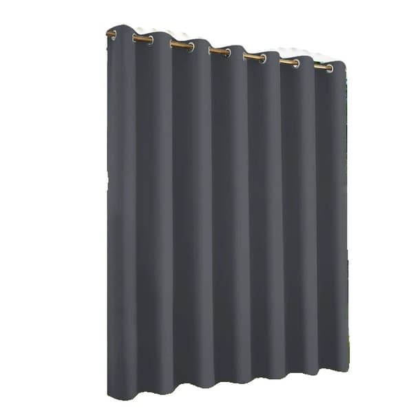 Ulkoilma verhot, vedenpitävä, auringonvalon estävä, tummanharmaa, W52xH108in-132x275cm, 2 kpl