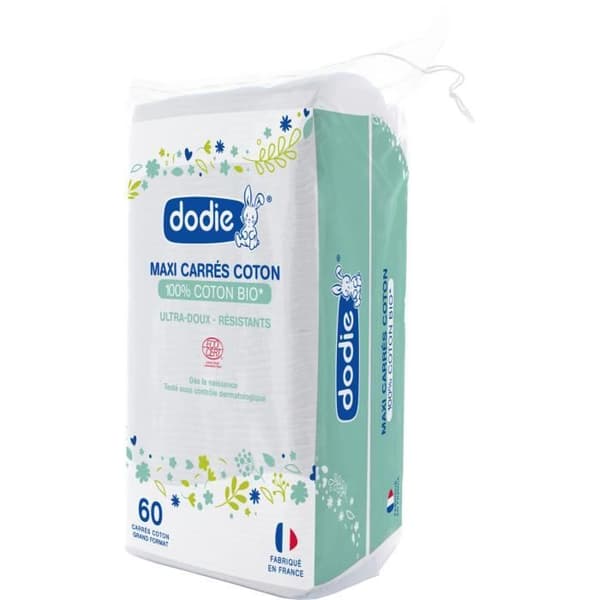 Dodie Hygiene & Care Organic Cotton Maxi Squares 60 enheter